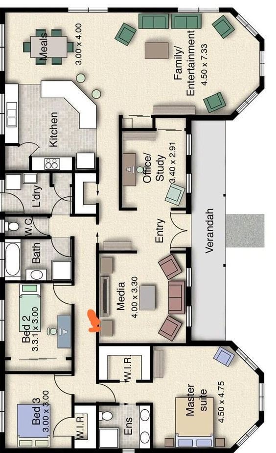 modern home map, carte de JDR moderne (564×923 pixels) — battlemap pour Roll20 et Foundry VTT.