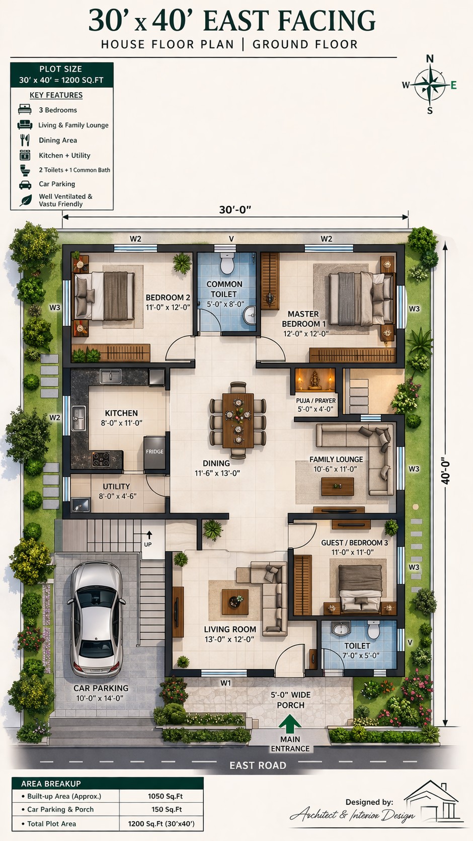 modern home map, carte de JDR moderne (940×1671 pixels) — battlemap pour Roll20 et Foundry VTT.