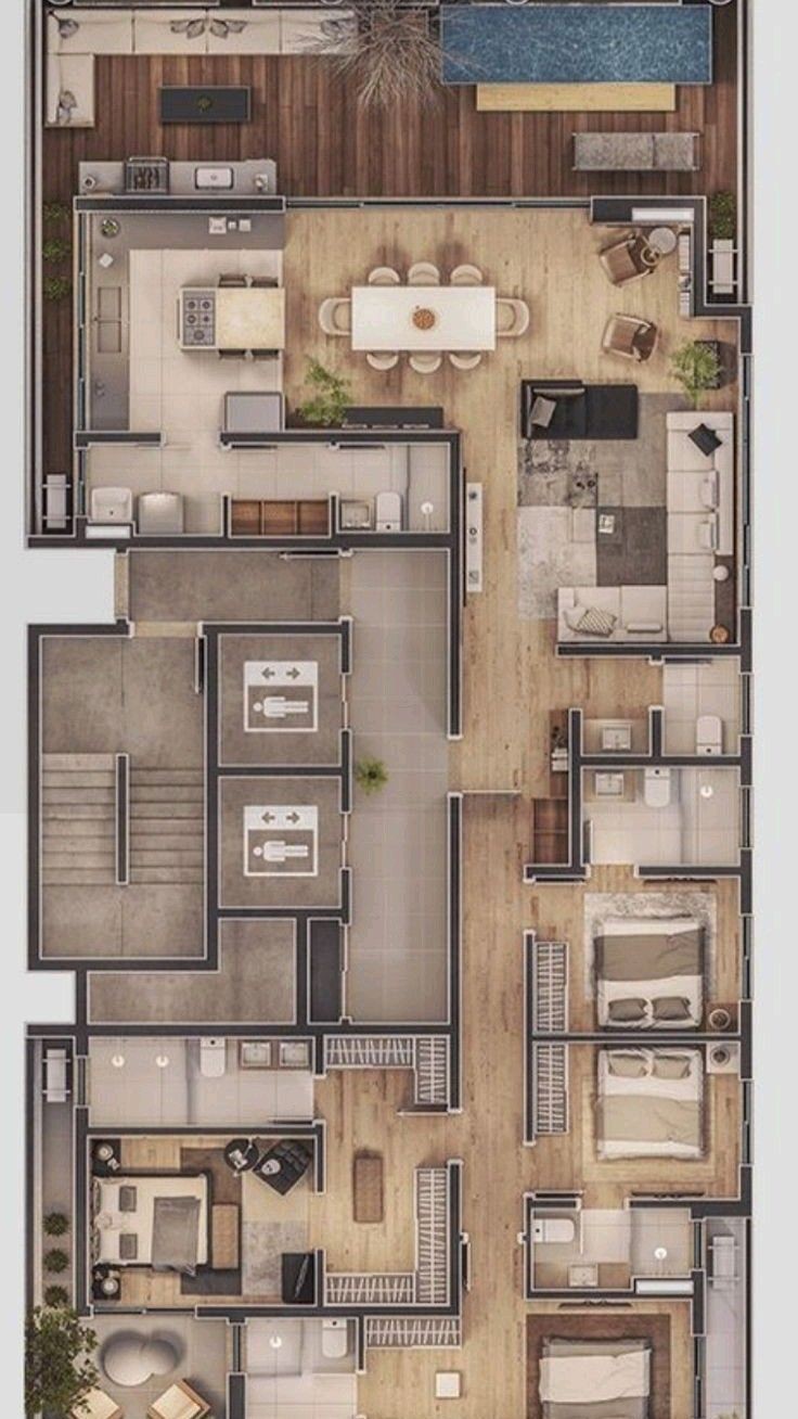 modern hotel map, carte de JDR moderne (736×1308 pixels) — battlemap pour Roll20 et Foundry VTT.