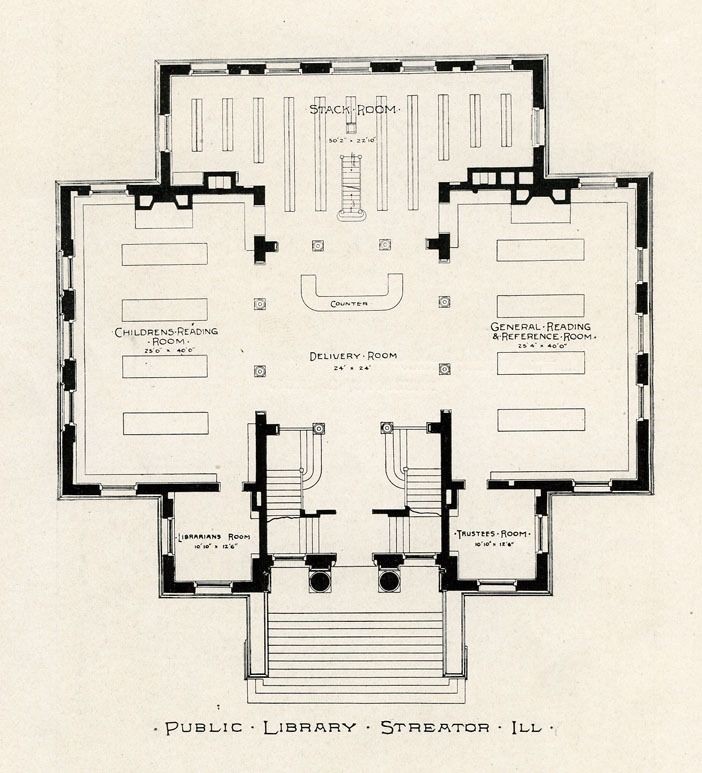 modern library map, carte de JDR moderne (702×773 pixels) — battlemap pour Roll20 et Foundry VTT.