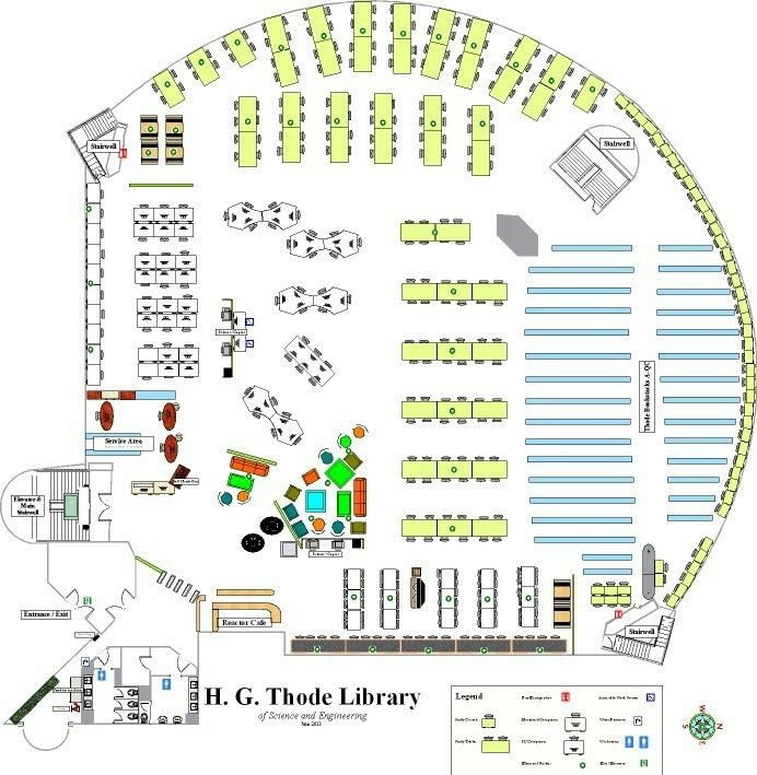 modern library map, carte de JDR moderne (692×709 pixels) — battlemap pour Roll20 et Foundry VTT.