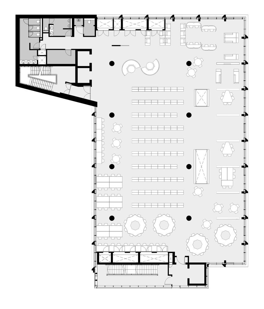 modern library map, carte de JDR moderne (854×1000 pixels) — battlemap pour Roll20 et Foundry VTT.