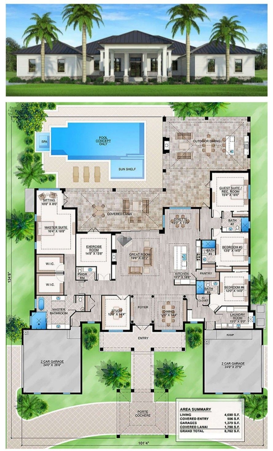 modern mansion map, carte de JDR moderne (889×1467 pixels) — battlemap pour Roll20 et Foundry VTT.