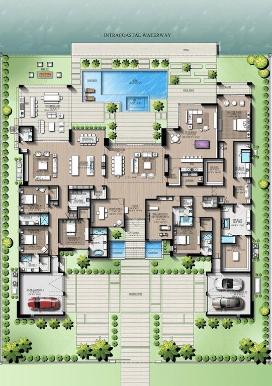 modern mansion map, carte de JDR moderne (541×768 pixels) — battlemap pour Roll20 et Foundry VTT.