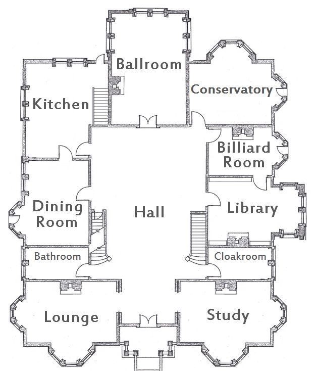 modern mansion map, carte de JDR moderne (626×734 pixels) — battlemap pour Roll20 et Foundry VTT.