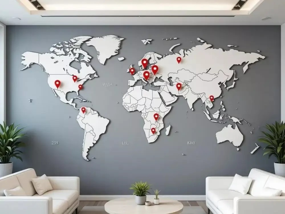 modern office map, carte de JDR moderne (1000×750 pixels) — battlemap pour Roll20 et Foundry VTT.