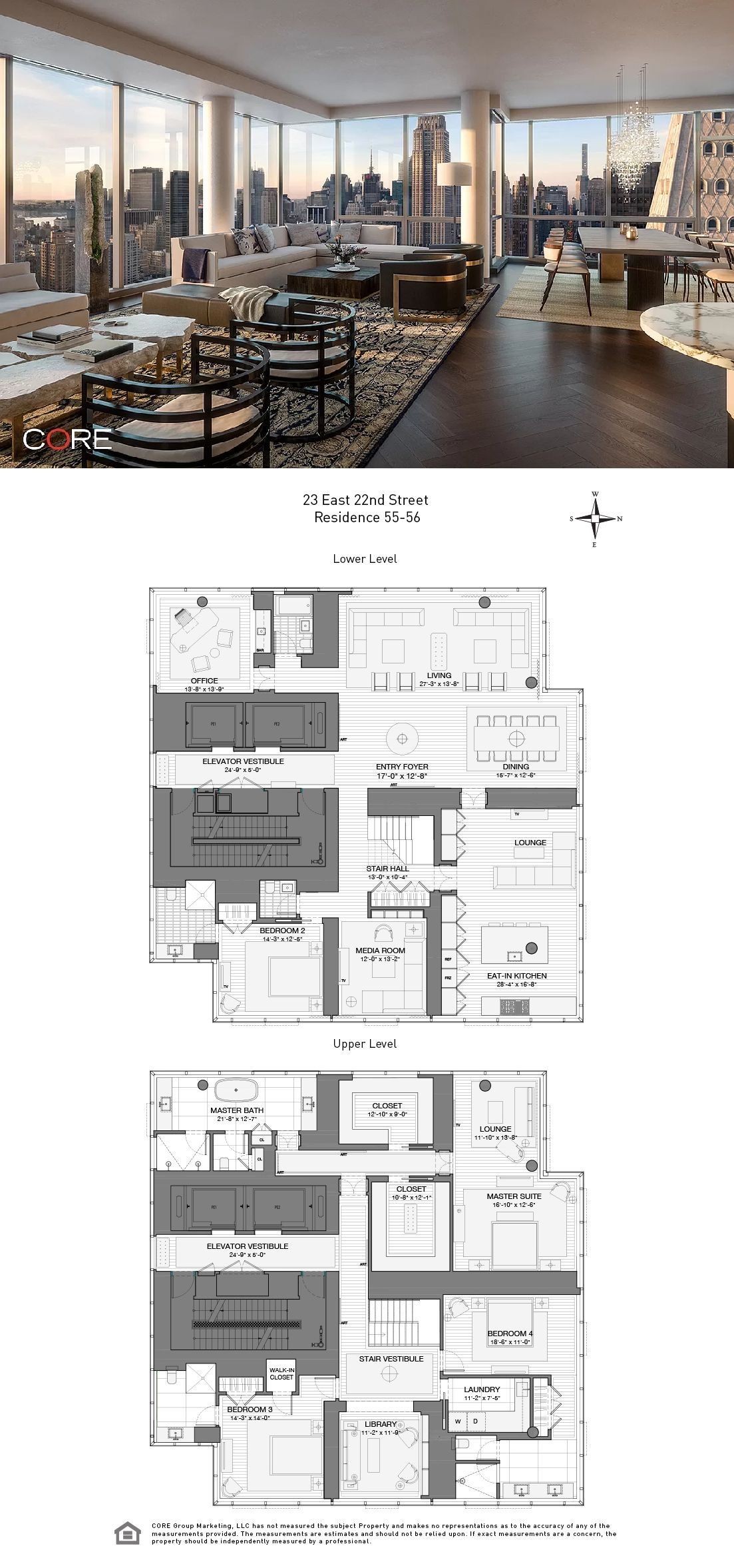 modern penthouse map, carte de JDR moderne (1103×2354 pixels) — battlemap pour Roll20 et Foundry VTT.