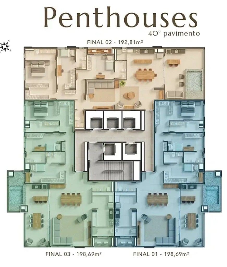 modern penthouse map, carte de JDR moderne (871×1027 pixels) — battlemap pour Roll20 et Foundry VTT.