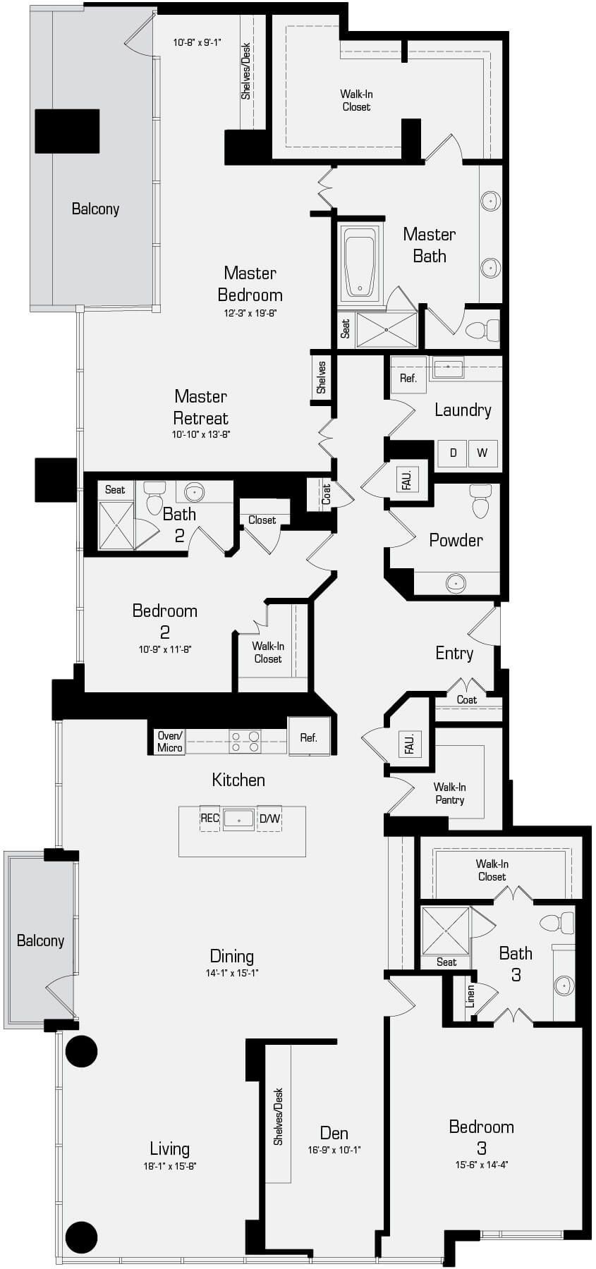 modern penthouse map, carte de JDR moderne (845×1800 pixels) — battlemap pour Roll20 et Foundry VTT.