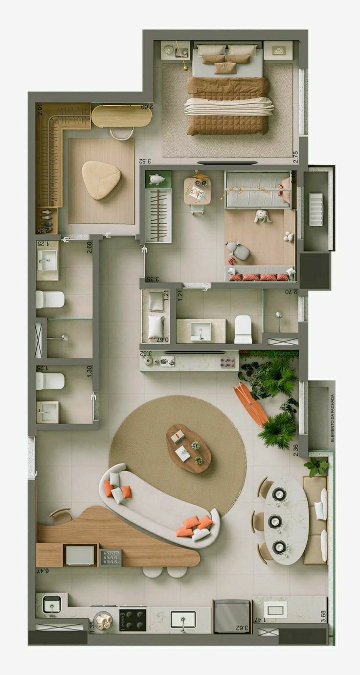 modern penthouse map, carte de JDR moderne (736×1379 pixels) — battlemap pour Roll20 et Foundry VTT.