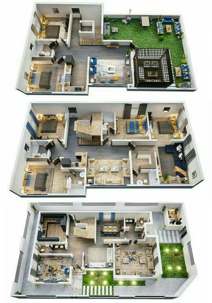 modern penthouse map, carte de JDR moderne (736×1051 pixels) — battlemap pour Roll20 et Foundry VTT.