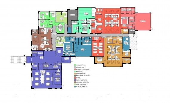 modern police station map, carte de JDR moderne (570×346 pixels) — battlemap pour Roll20 et Foundry VTT.