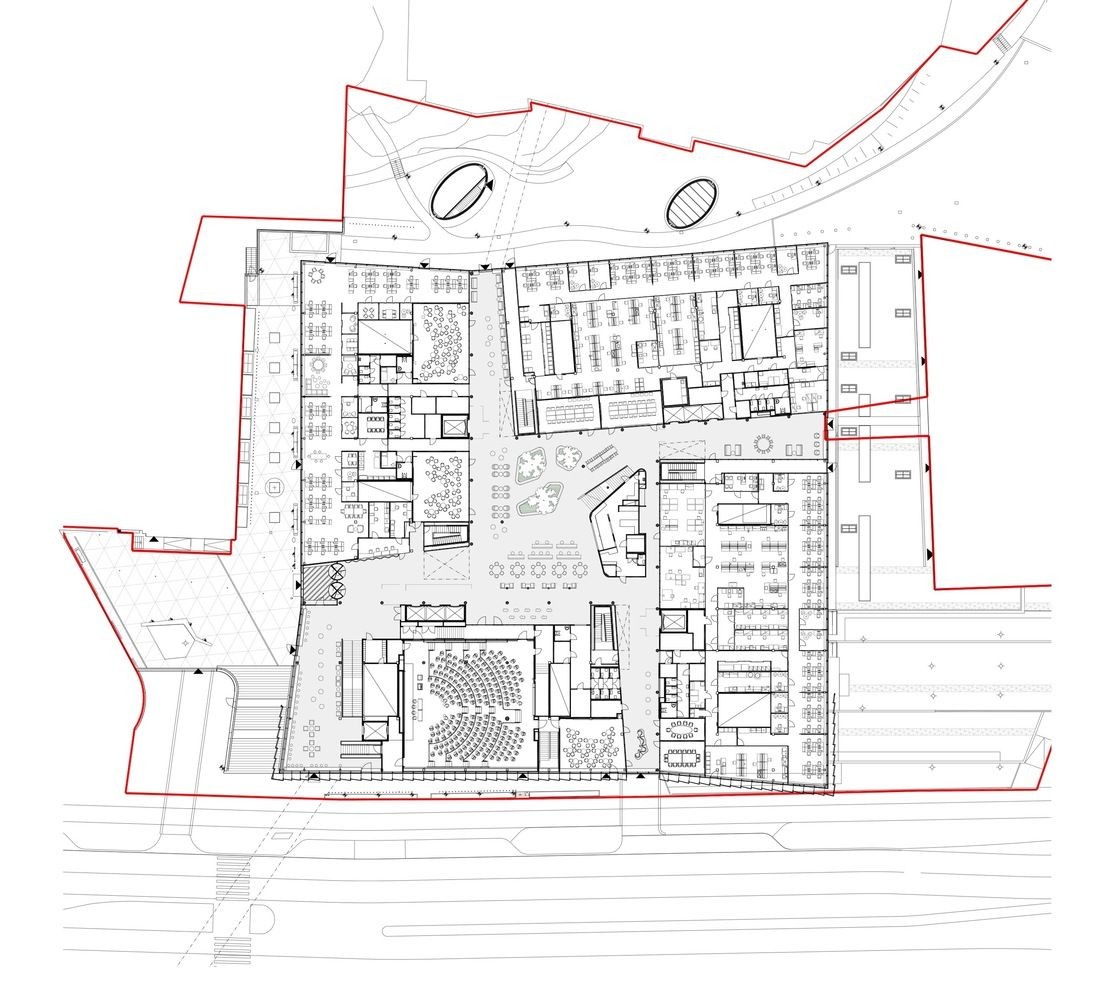 modern research lab map, carte de JDR moderne (1094×1000 pixels) — battlemap pour Roll20 et Foundry VTT.