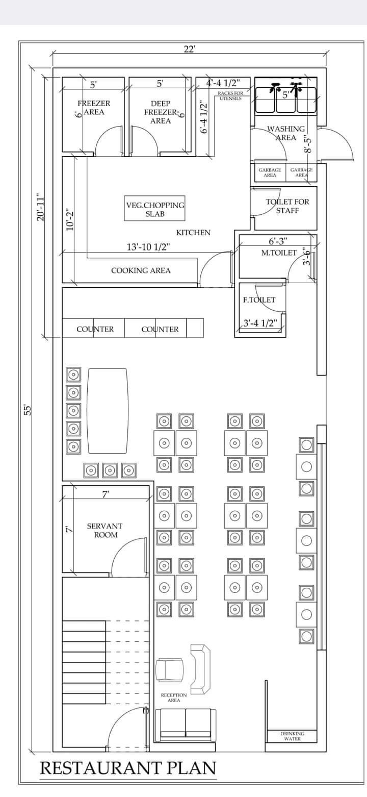 modern restaurant map, carte de JDR moderne (720×1562 pixels) — battlemap pour Roll20 et Foundry VTT.