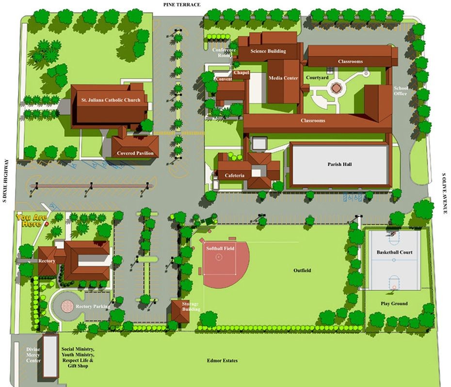 modern school map, carte de JDR moderne (930×798 pixels) — battlemap pour Roll20 et Foundry VTT.