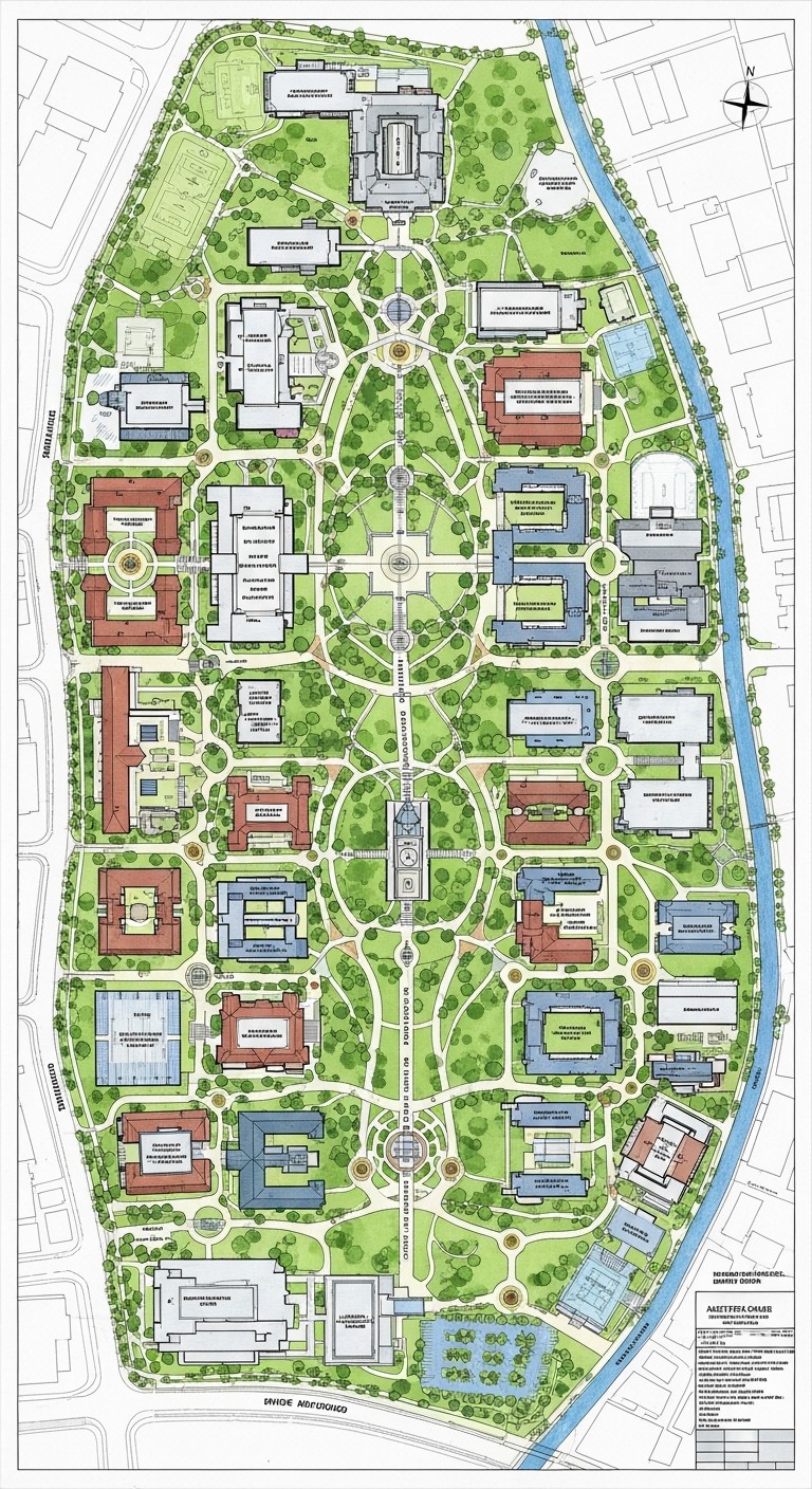 modern school map, carte de JDR moderne (768×1408 pixels) — battlemap pour Roll20 et Foundry VTT.