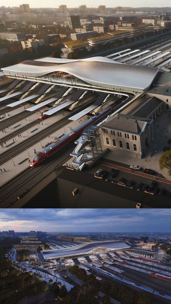 modern train station map, carte de JDR moderne (564×1002 pixels) — battlemap pour Roll20 et Foundry VTT.