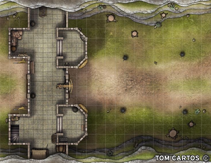 mountain pass map dnd, carte de JDR fantasy (735×568 pixels) — battlemap pour Roll20 et Foundry VTT.
