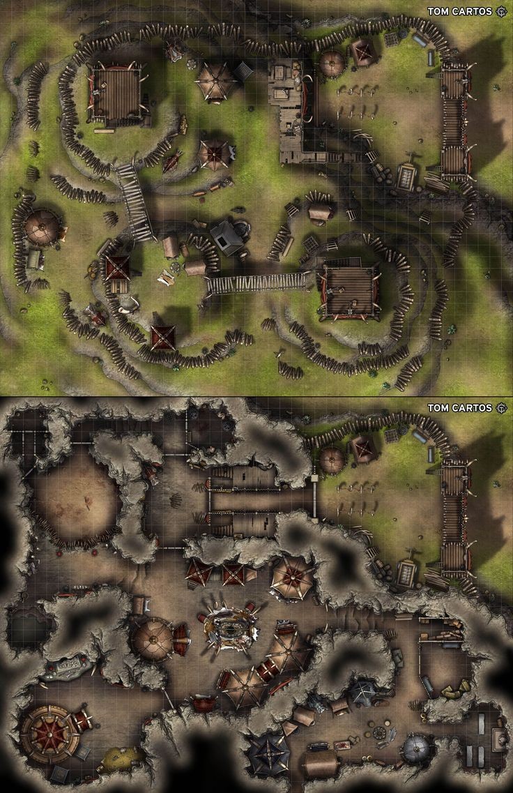orc encampment map, carte de JDR fantasy (736×1137 pixels) — battlemap pour Roll20 et Foundry VTT.