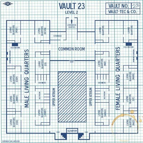 post nuclear bunker map, carte de JDR post-apocalyptique (480×480 pixels) — battlemap pour Roll20 et Foundry VTT.