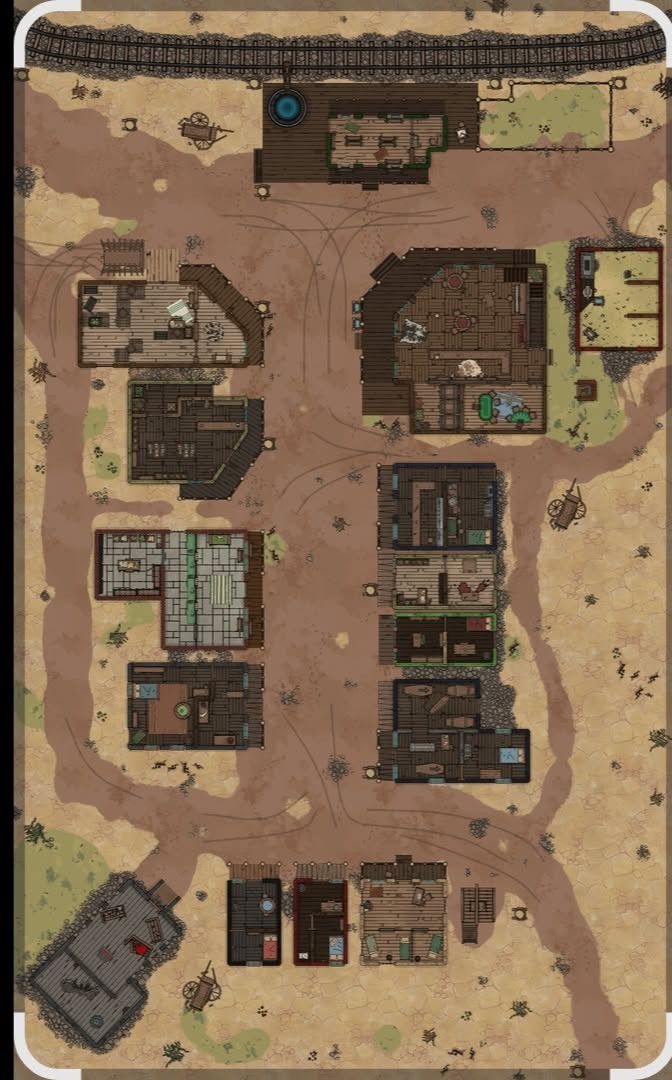 raider hideout map, carte de JDR post-apocalyptique (672×1080 pixels) — battlemap pour Roll20 et Foundry VTT.