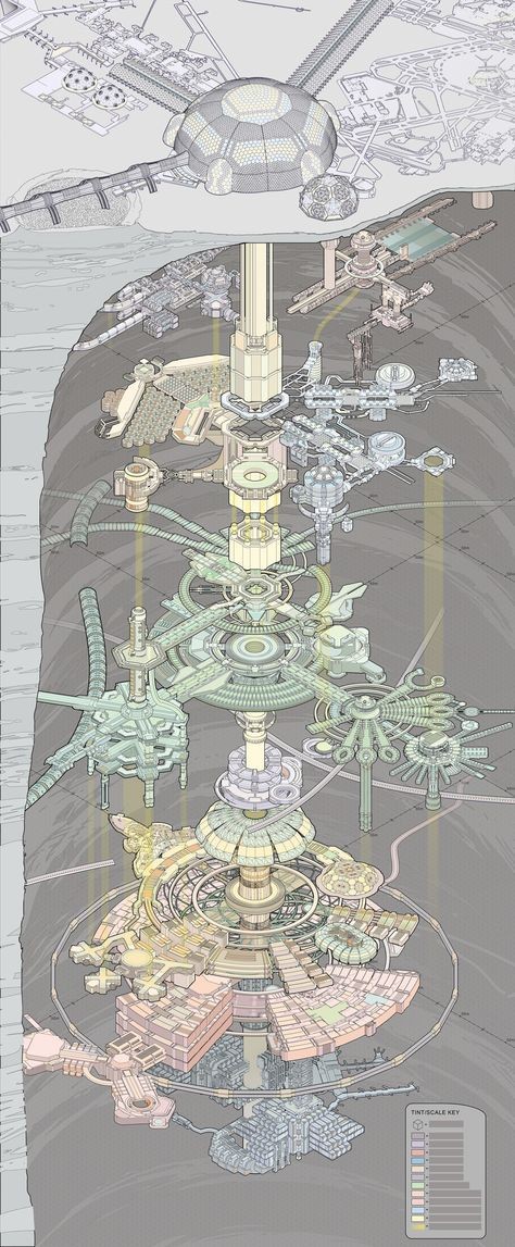 sci-fi base map, carte de JDR science-fiction (474×1147 pixels) — battlemap pour Roll20 et Foundry VTT.