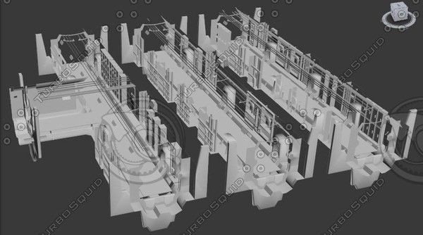 sci-fi corridor map, carte de JDR science-fiction (600×334 pixels) — battlemap pour Roll20 et Foundry VTT.