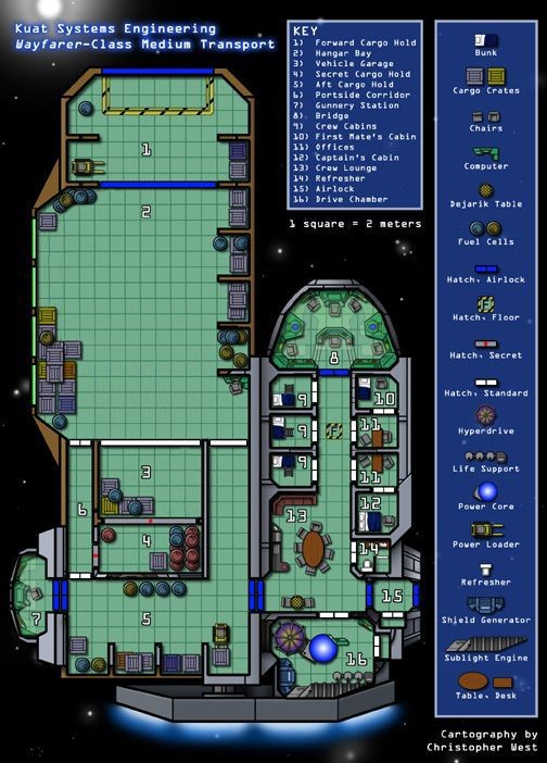 space station map, carte de JDR science-fiction (504×702 pixels) — battlemap pour Roll20 et Foundry VTT.