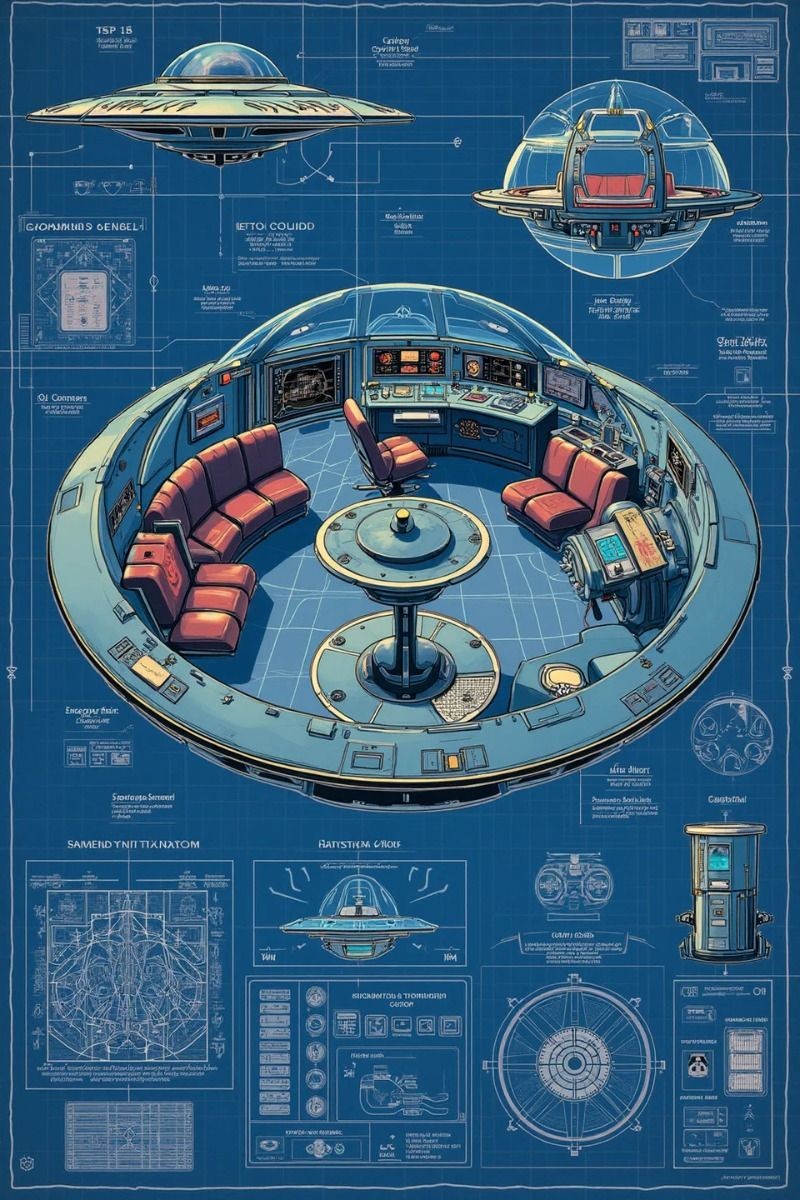 spaceship interior map, carte de JDR fantasy (800×1200 pixels) — battlemap pour Roll20 et Foundry VTT.