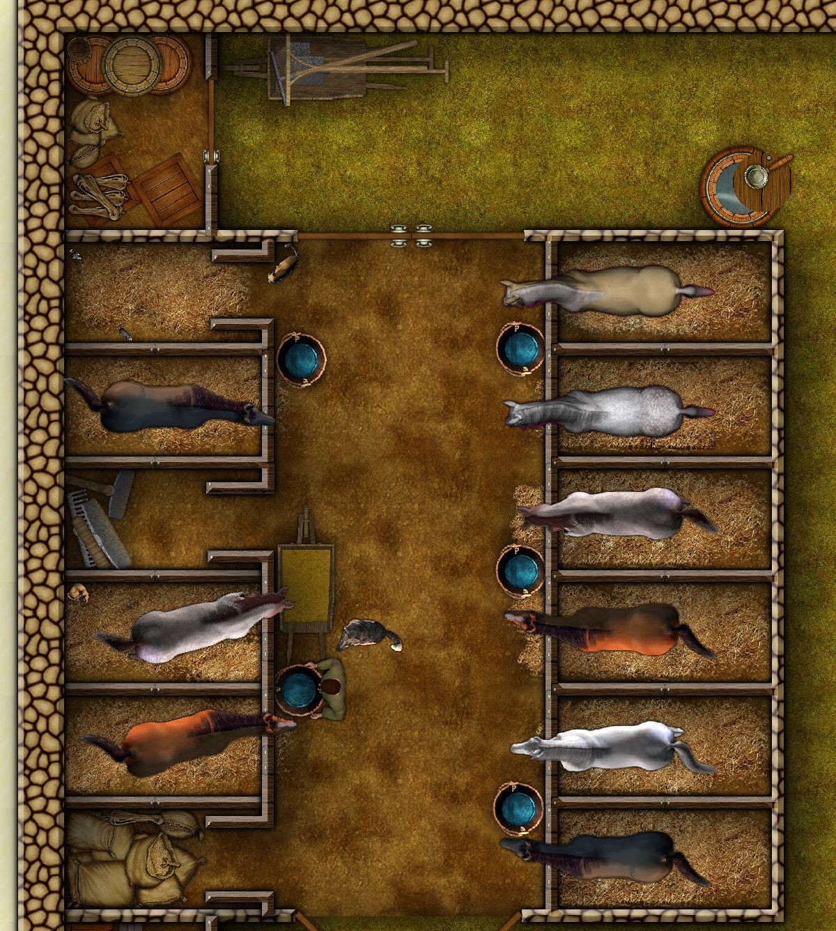 stable map dnd, carte de JDR fantasy (1200×1336 pixels) — battlemap pour Roll20 et Foundry VTT.
