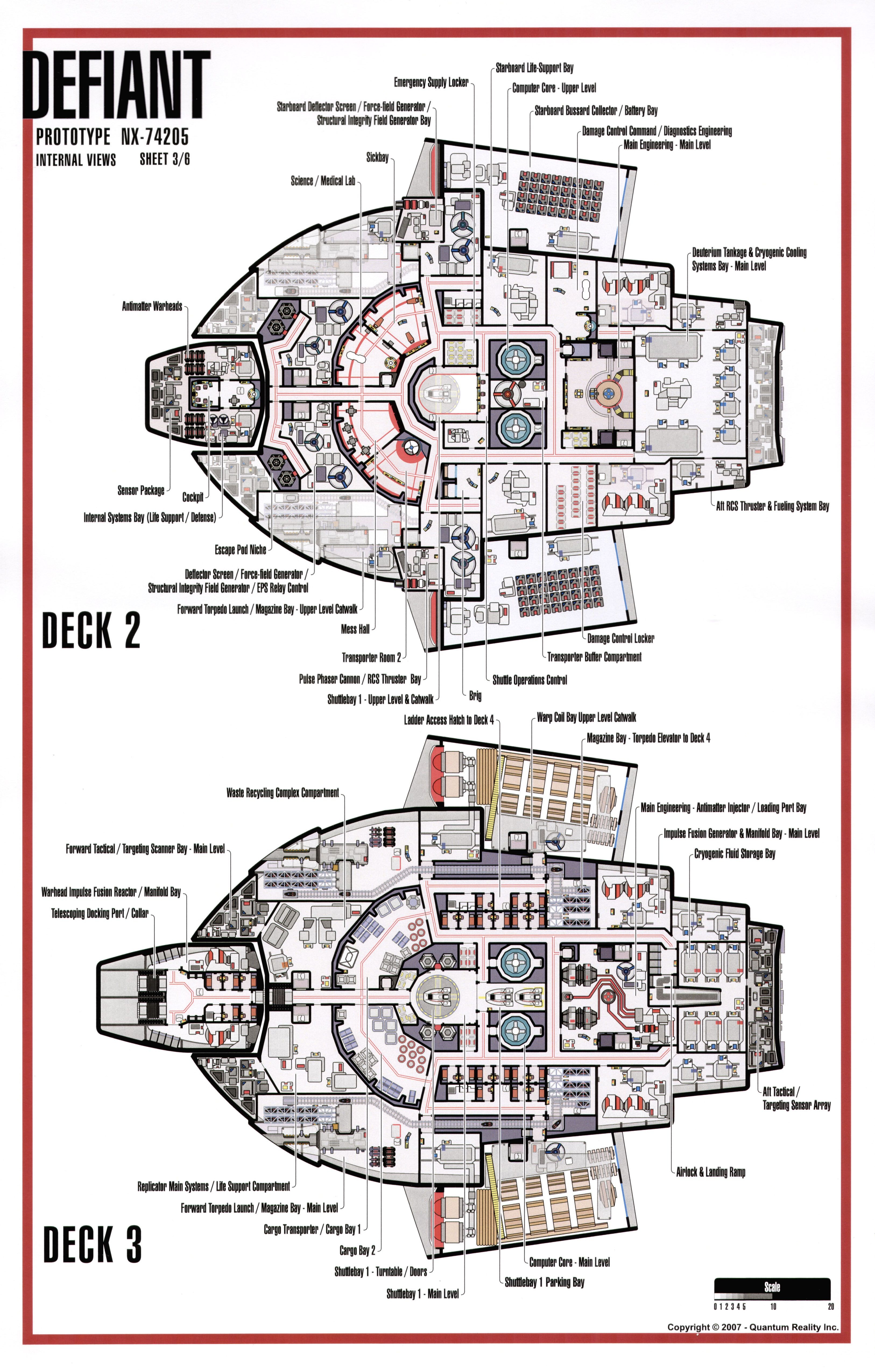 starship deck plan, carte de JDR science-fiction (3252×5094 pixels) — battlemap pour Roll20 et Foundry VTT.