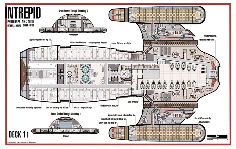 starship deck plan, carte de JDR science-fiction (1000×632 pixels) — battlemap pour Roll20 et Foundry VTT.