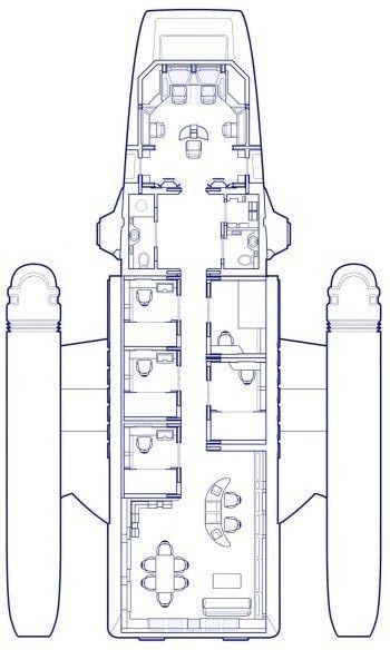 starship deck plan, carte de JDR science-fiction (350×584 pixels) — battlemap pour Roll20 et Foundry VTT.