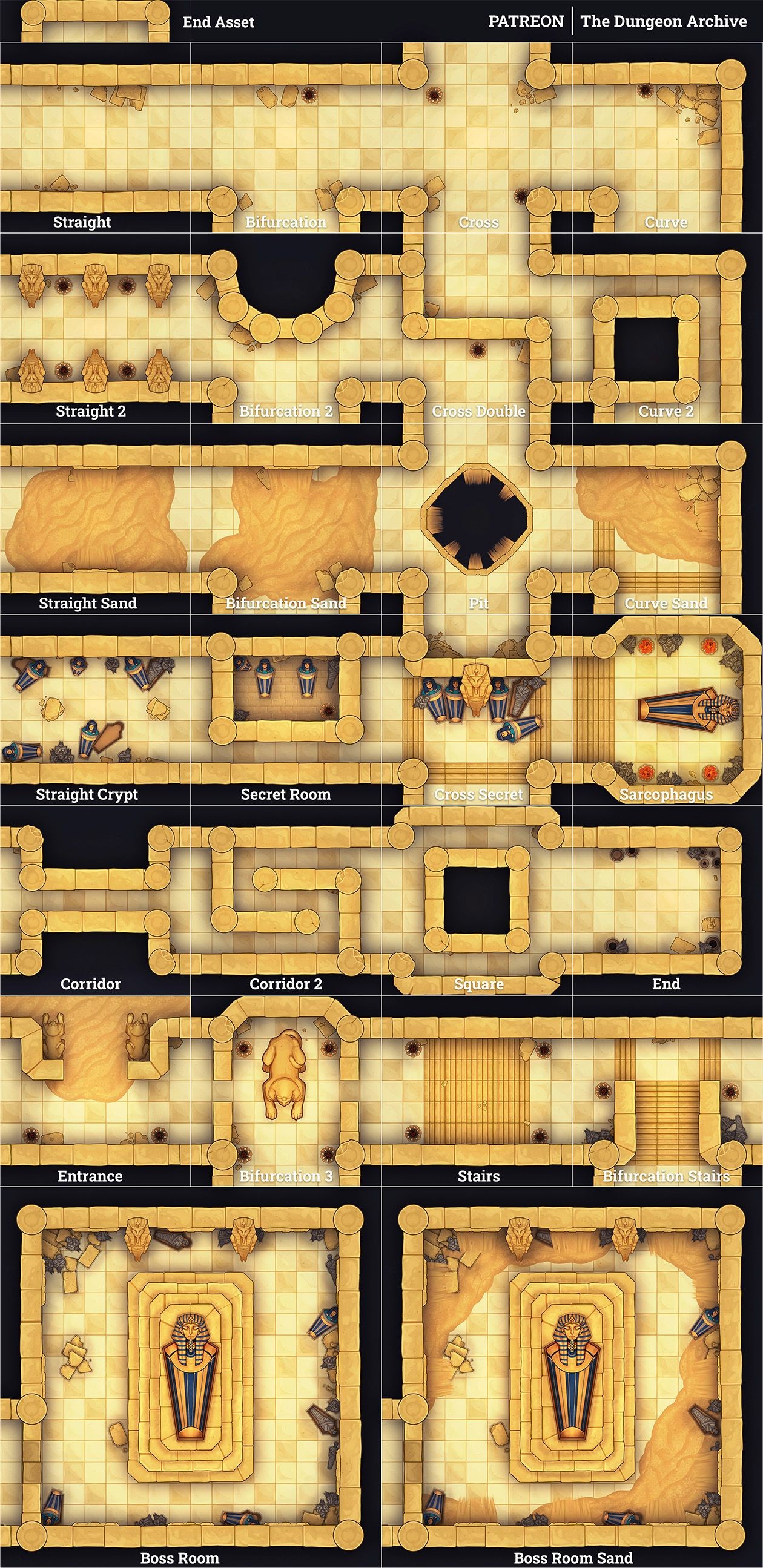 temple map dnd, carte de JDR fantasy (1260×2590 pixels) — battlemap pour Roll20 et Foundry VTT.
