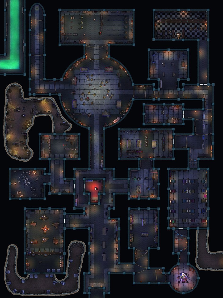 thieves den map dnd, carte de JDR fantasy (945×1260 pixels) — battlemap pour Roll20 et Foundry VTT.