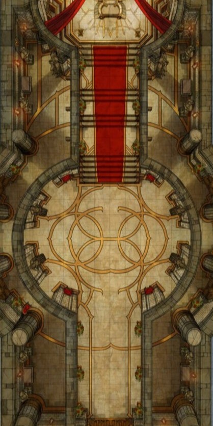 throne room map dnd, carte de JDR fantasy (418×836 pixels) — battlemap pour Roll20 et Foundry VTT.