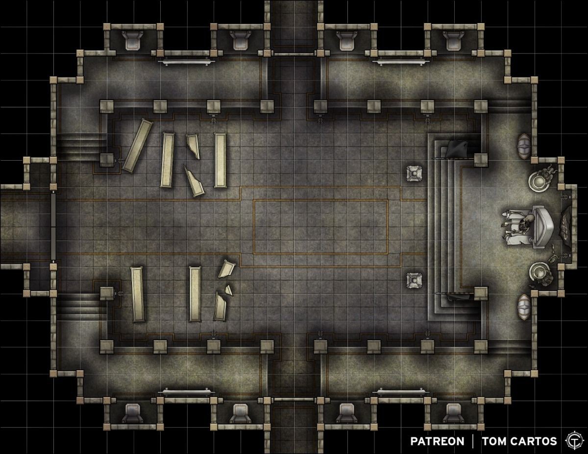 throne room map dnd, carte de JDR fantasy (1200×927 pixels) — battlemap pour Roll20 et Foundry VTT.