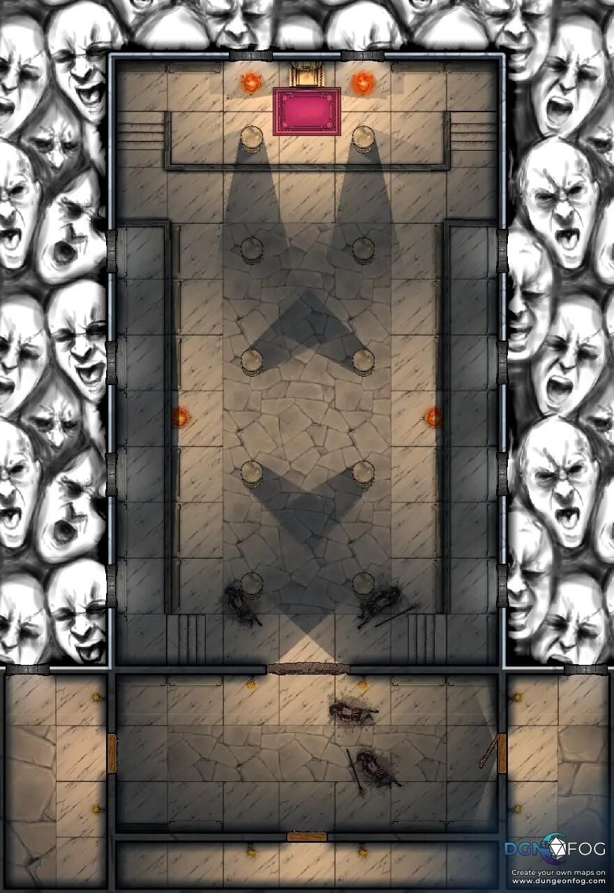 throne room map dnd, carte de JDR fantasy (880×1280 pixels) — battlemap pour Roll20 et Foundry VTT.