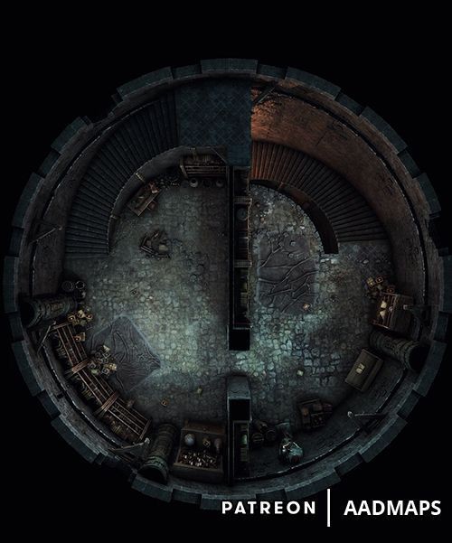 wizard tower map dnd, carte de JDR fantasy (500×601 pixels) — battlemap pour Roll20 et Foundry VTT.